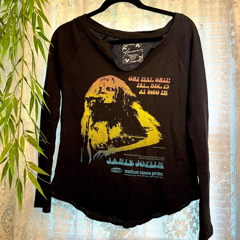 JANIS JOPLIN PINK brand thermal long sleeve